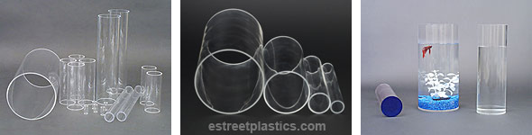 Clear Acrylic Tube 4" Dia 6" Long Plexiglass Pipe Transparent Rigid Conduit