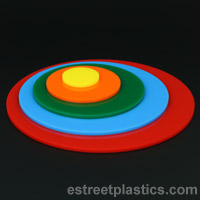 plexiglass acrylic colored circles